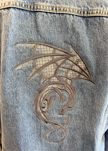 Denim Jacket Dark Creatures Dragon