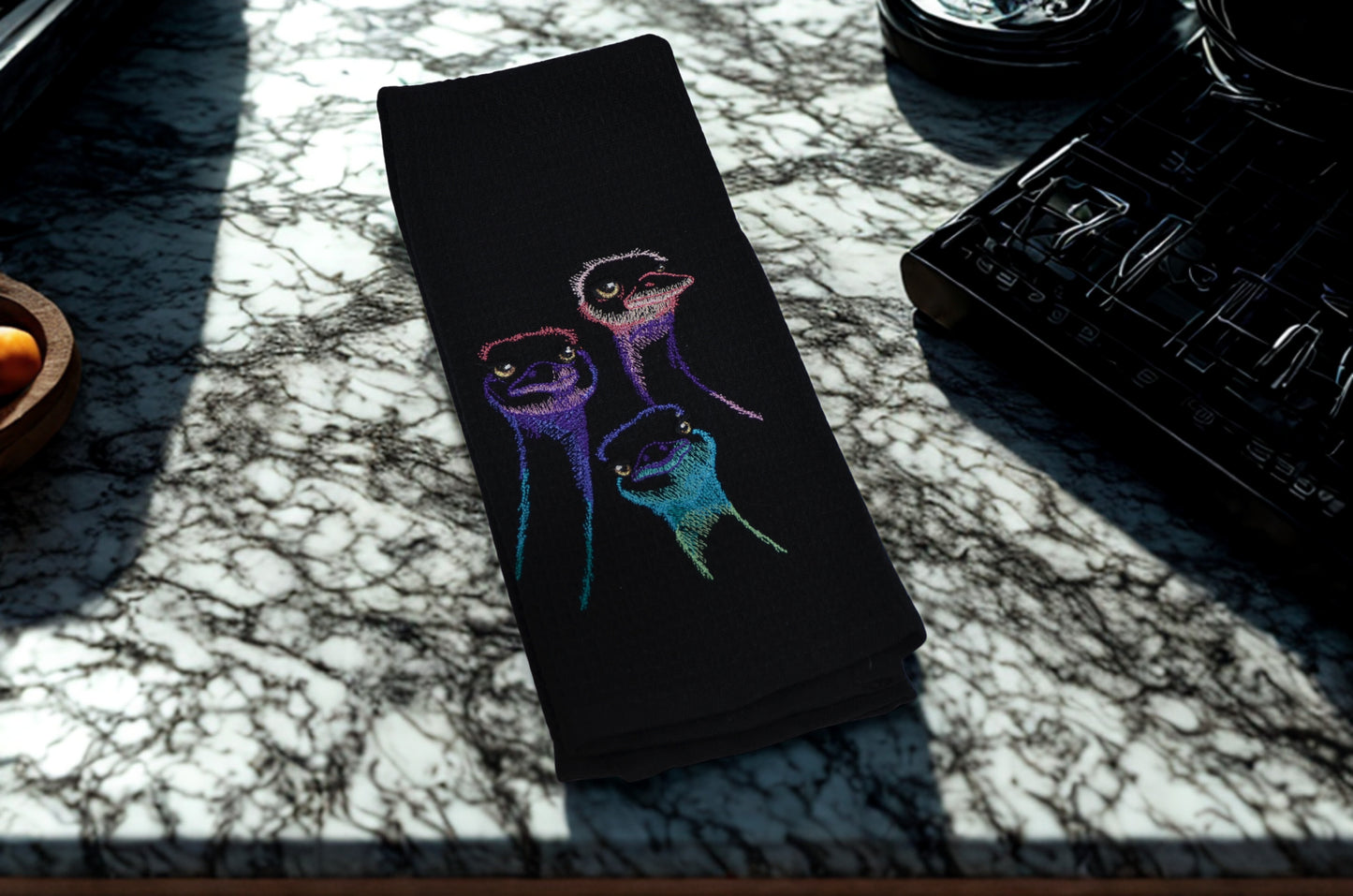 Ostrich Trio Kitchen towel