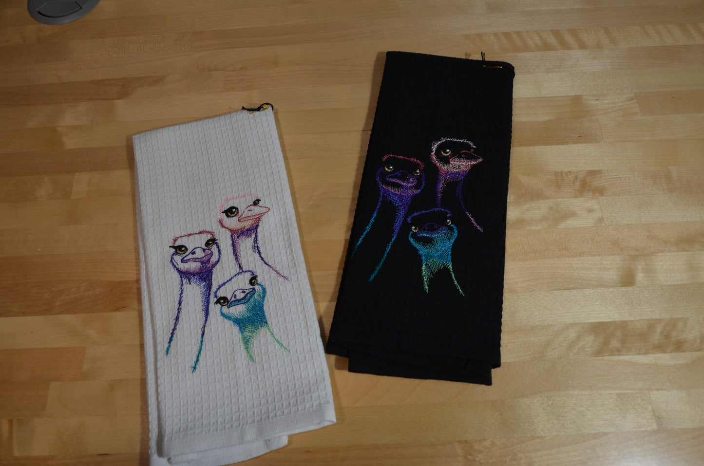 Ostrich Trio Tea Towel