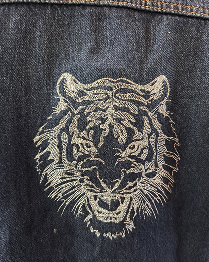Denim Jacket Prowling Tiger