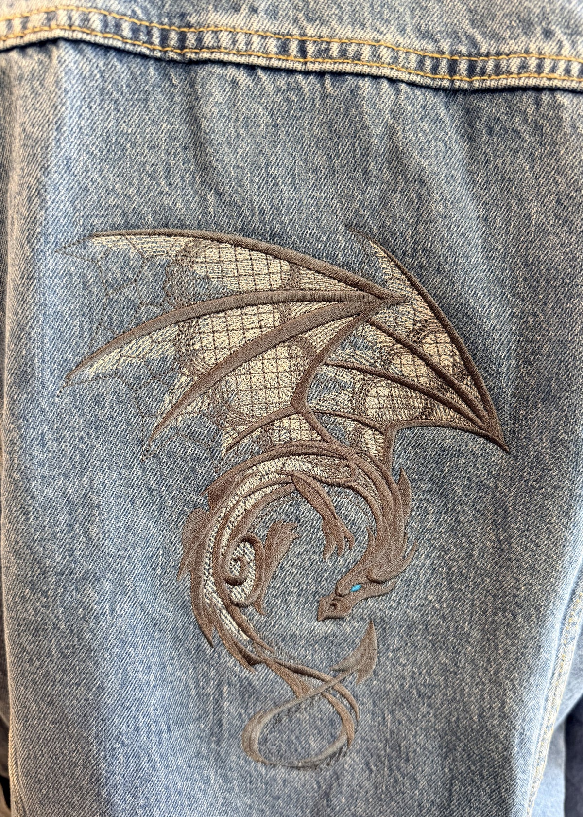 Denim Jacket Dark Creatures Dragon