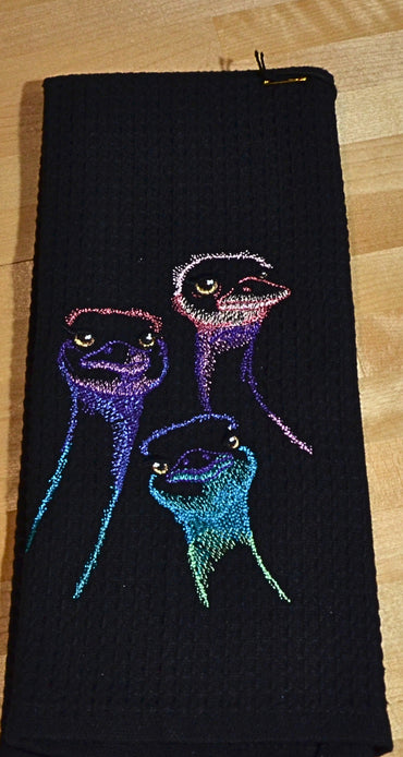 Ostrich Trio Kitchen towel