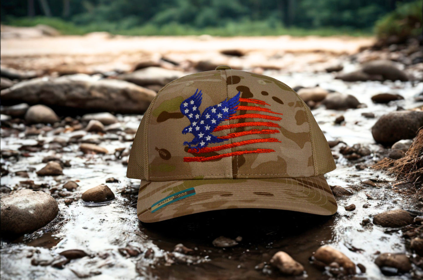 Veteran Cap Eagle & Flag