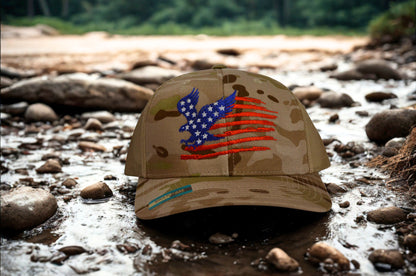 Veteran Cap Eagle & Flag