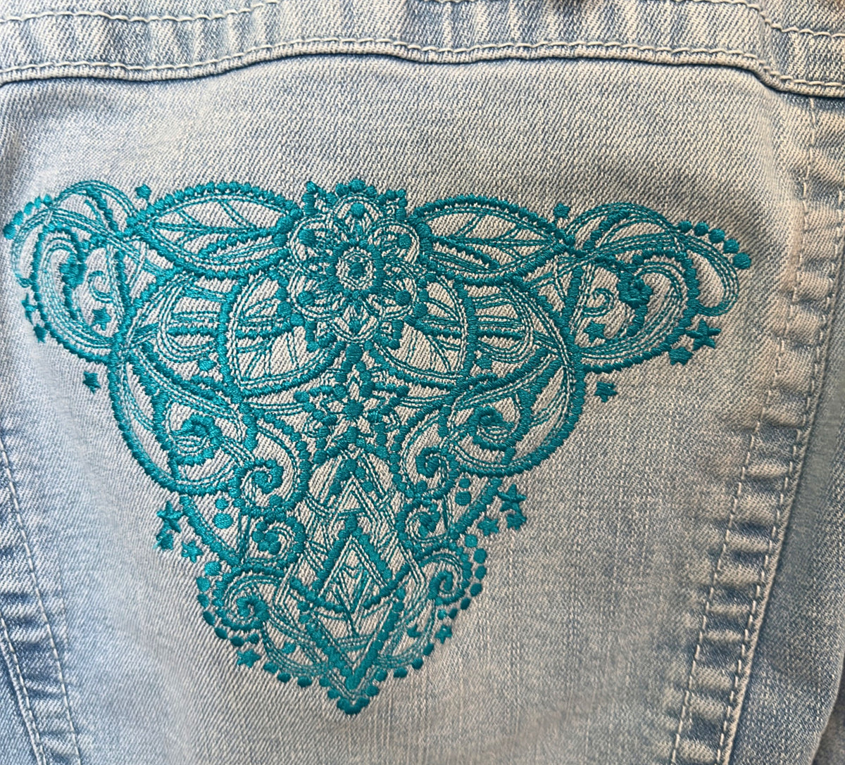 Denim Jacket Mehndi Magic