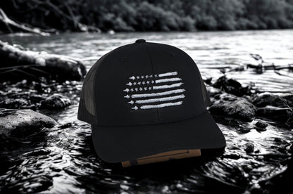 Veteran Cap - Jet flag