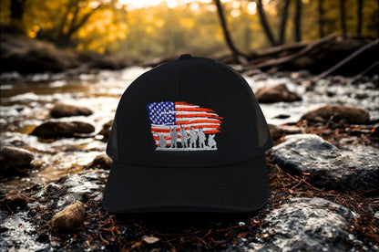 Veteran Cap Soldiers & Flag