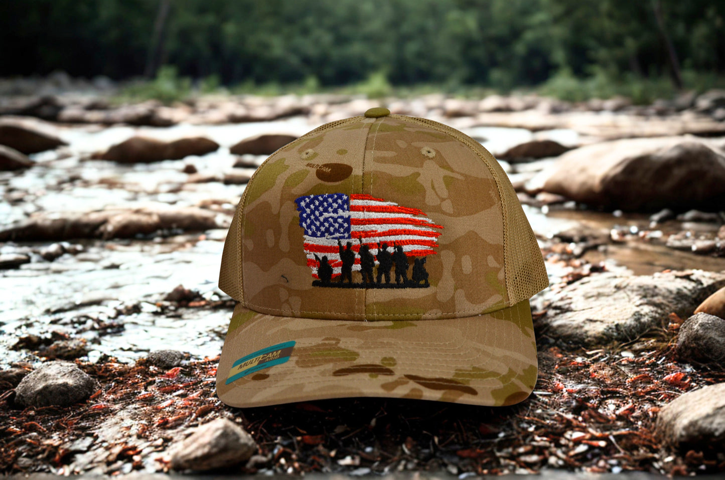 Veteran Cap Soldiers & Flag