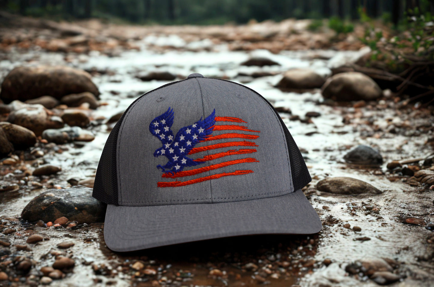 Veteran Cap Eagle & Flag